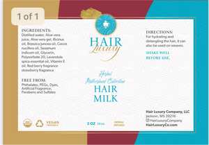 Herbal Hydrating Hair Milk - Hair Luxury Company