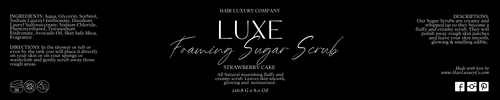 LUXE Foaming Sugar Scrub - Hair Luxury Company