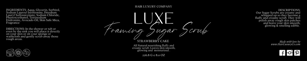 LUXE Foaming Sugar Scrub