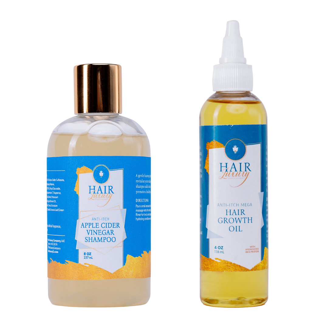 Anti- Itch Shampoo and Anti Itch Hair Growth Oil Wash Set - Hair Luxury Company